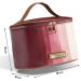 Nicole Miller Pink Ombre Stripes Large Train Makeup Bag Travel Toiletry Case - Cosmetic Bag with Handle and Zipper - Buy Online on GoSupps.com