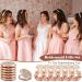 Chunful 6-Piece Rose Gold Bridesmaid Gift Set - Scrunchies & Compact Mirrors - Bridal Shower Favors - Buy Online on GoSupps.com