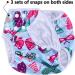 Luxja Reusable Baby Swimming Diaper - Adjustable & Washable (0-3 Years) - 2 Pack Butterfly & Flamingo Design - Buy Online on GoSupps.com