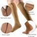 MDRCG 15-20 mmHg Zipper Compression Socks for Men & Women | Open Toe Knee High Support Stockings - Black - Buy Online on GoSupps.com