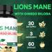 Satoomi Lions Mane with Ginkgo Biloba Supplement - 60 Capsules - Extra Strength for Restful Mind, Brain Health, Immune System & Focus - Gluten-Free, Non-GMO - Buy Online on GoSupps.com