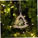 COHEALI 1 set with Embellishments Wood Pendant Ornaments Design Snowflakes Ornament Painting Cutouts Ropes Beige 8.00X7.80X0.20CM - Buy Online on GoSupps.com