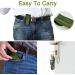 7-in-1 Stainless Steel Camping Utensil Set - Folding Tableware for Backpacking, Picnics, and Camping - Includes Fork, Knife, Spoon, Bottle Opener - Green - Buy Online on GoSupps.com