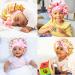 Bonnet Queen 2 Pcs Satin Silk Baby Night Hair Care - Adjustable Curly Hair Protection for 0-36 Months - Smooth & Breathable - Yellow & Pink - Buy Online on GoSupps.com