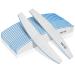 Nail files nail file nail file set for acrylic nail files 100/100 grit (12 pieces) nail file double-sided nail file professional nail file washable and reusable white