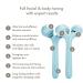 Geske SmartAppGuided Sonic Facial & Body Roller - 4 in 1 Dermaroller Device for Professional Face and Body Care | Turquoise - Buy Online on GoSupps.com