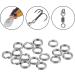 100pcs Heavy Duty Stainless Steel Double Split Rings Fishing Tackle 2#-9# Connectors - Buy Online on GoSupps.com