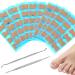 SANNIX Ingrown Toenail Tool Set with 100 Pieces Correction Patches Curved Double Toenail File & Ingrown Nail Cleaner for Men and Women