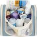 Large Greyish Blue Travel Hanging Toiletry Organizer for Women - Makeup & Cosmetic Bag - Buy Online on GoSupps.com
