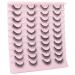Geeneiya 20 Pairs 4D Volume Natural Short Mink Eyelashes Pack - Wispy Fluffy False Lashes Multipack - Buy Online on GoSupps.com