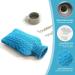 Samply 2L Hot Water Bottle with Knitted Cover - Hot/Cold Compress for Pain Relief - Cobalt Blue/Sapphire Blue - Buy Online on GoSupps.com
