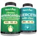 Nutrivein Premium Ashwagandha Supplement &, Quercetin with Vitamin C and Zinc Bundle: High-Absorption Zinc Quercetin & Ashwagandha Supplements for Whole-Body Wellness & Balance