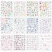 Buy 12 Sheets Flower Nail Art Stickers | Colorful 3D Floral Nail Decals & Butterfly Designs - Fast International Shipping - Buy Online on GoSupps.com