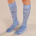 Celeste Stein Denim Blue Stripes Compression Socks | 20-30 mmHg Therapeutic Calf Support - International Shipping Available - Buy Online on GoSupps.com