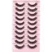 Yawamica Russian Strip Lashes - Clear Band D Curl Fluffy Wispy Natural Cat Eye Look - Buy Online on GoSupps.com