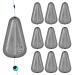 Thkfish fishing accessories set weights fishing sinker no roll sinkers lead weight no snag flat inline sinker for waller-rigs 10pcs/5pcs a-1.8oz (50g) -10pcs
