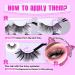 Yawamica Glitter Colored Mink False Eyelashes - 4 Styles, 5 Pairs for Christmas Costumes - Buy Online on GoSupps.com