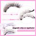 Buy Brown Magnetic Eyelashes - Natural Look Wispy Cat Eye Lashes with Applicator | No Glue 4 Magnets - Ruairie - Buy Online on GoSupps.com