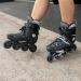 Adult 4 Wheel Speed Inline Roller Skates - High Performance Fitness Racing Skates - Black - Men 9-9.5/Women 9.5-10/26-26.5cm - Buy Online on GoSupps.com