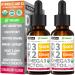 (2 Pack) Organic Vitamin D3 K2 Drops 5000 IU with MCT Oil Omega 3 - Maximum Strength Liquid D3 with No Fillers Non-GMO for Faster Absorption Immune Support (Strawberry 2 Fl Oz) Strawberry 1 Fl Oz (Pack of 2)