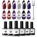 Modelones Cat Eye Gel Nail Polish 6 Colors Holographic 9D Cat Eye Glitter Gel Polish Black Red Purple Blue Silver Brown Nail Gel Polish with Magnet Soak Off Led Nail Gel DIY Salon - Buy Online on GoSupps.com