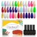 Clou Beaute 20pcs Colors Gel Nail Polish Set Soak Off UV LED Nail Gel Polish Art Varnish Gift Box Set Pack of 5ml begainner Gel Polish Set S22-13 CB-S22-13