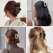 PAPARELA Matte Rectangle Hair Clips 6 Pcs Set - Strong Hold Claw Clips for Women - Neutral Color Hair Accessories - Buy Online on GoSupps.com