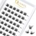 Eyelashes Individual Quewel individual eyelashes lashes natural mat mega d curl 8mm eyelash segments wide foundation individual eyelashes for eyes makeup diy eyelash extensions (fluffy-d-8) 1 piece (1 Pack) mat mega-d-8mm