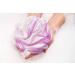 XL Loofah Bath Sponge Set - 4 Pack White w/ Color Accents - Extra Large 75g Soft Mesh Loufa Puff - Exfoliating Luffa Body Scrubber for Women & Men - Long-Handle Body Exfoliator by La Paix - Buy Online on GoSupps.com