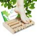 Health zone foot massage roller made of birch wood - to the foot massage - foot reflex zone massage device - foot roller with bag & instructions - foot massage device wood