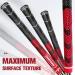 Geoleap Golf Grips Set of 13 - Cord Rubber Hybrid Golf Club Grips | All Weather Performance - Red Standard - Buy Online on GoSupps.com
