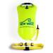 New Wave Swim Buoy for Open Water Swimmers and Triathletes - Light and Visible Float for Safe Training and Racing - Fluo Yellow-Green Fluo Green PVC 15L