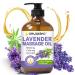 Lavender Oil Massage Oil for Massage Therapy Massage Oils for Date Night Lavender Essential Oil Carrier Oil Gua Sha Relaxing Body Oil Natural Lavender Oil for Skin Hair Fragrance Oil for Women Men