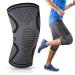 RiptGear Knee Compression Sleeve - Braces for Knee Pain - Compression for Arthritis, Meniscus Tear, Running, Walking - Support for Women and Men - Sleeves Weightlifting (Medium, Gray (1 Pack)) Medium Gray (1 Pack)