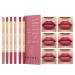 Coffret de 6 crayons l vres - Crayon contour des l vres mat nude rouge l vres waterproof longue tenue crayon contour des l vres anti-bavures (# 03)