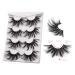 Pleell 25MM Mink Fluffy Wispy False Eyelashes - 4 Pairs Dramatic Long Volume 3D Wispy Volume - Buy Online on GoSupps.com