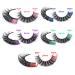 Newcally Colored D Curl Russian Strip Lashes - 10 Pairs Mink Pink & Red Wispy False Eyelashes - Buy Online on GoSupps.com