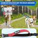 Slowton Double Linen Dog Leash - 360 Rotatable Reflective Shock-Damping for Small & Medium Dogs (3-16kg) Two Padded Handles Comfortable Training Leash in Red - Buy Online on GoSupps.com