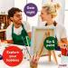 J MARK Mini Canvas Acrylic Painting Kit with Wood Easel - Complete Set with Canvases, Paint, Brushes & More - Buy Online on GoSupps.com