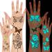 Glow In The Dark Butterfly Tattoos for Kids Girls  Konsait 12 Sheets Safe and Easy to Use Neon Butterfly Temporary Tattoos  Temporary Butterfly Glow Tattoos Glow Party Makeup Supplies Party Favors
