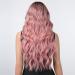 Ombre Pink Long Curly Wig for Women with Bangs | Heat Resistant Synthetic Cute Wigs for Cosplay | 25 Inch - Buy Online on GoSupps.com