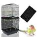 Daoeny Bird Cage Cover, Adjustable Bird Cage Seed Catcher, Universal Nylon Mesh Netting with Twinkle Moon Star, Birdcage Skirt Seed Guard with Lace for Parrot Parakeet Round Square Cages (Black) 78.7 x 15.7 Inch/ 200 x 40 cm Black, Sequins Star
