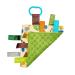 Crinkle & Teething Dinosaur Lovey Toy | Baby Sensory Square 8X8 with Ribbon Tags - Buy Online on GoSupps.com