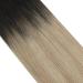 Moresoo 24 Inch Tape in Balayage Black to Blonde Human Hair Extensions - 20 Pieces/50g #1B/18/60 - Buy Online on GoSupps.com