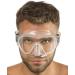Cressi F1 Frameless Scuba Diving Snorkeling Mask - Clear/Clear/Black - Buy Online on GoSupps.com