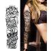 Kotbs Waterproof Black Totem Arm Sleeve Temporary Tattoos Set - 12 Sheets - Buy Online on GoSupps.com