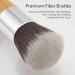 2 Piece Professional Kabuki Foundation Brush Set: Flat & Angled Top for Liquid Cream Powder - For Flawless Blending & Buffing - Buy Online on GoSupps.com