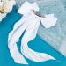 NICENEEDED White Bow Hair Clip Bowknot Hairpin French Hair Clips with Ribbon Solid Color Hair Barrette Soft Satin Silky Hair Bows Big Bowknot Hair Clip Hair Accessories for Women Bridal Wedding Decor - Buy Online on GoSupps.com