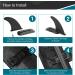 Aqua 9" Surfboard Fin  Inflatable Paddleboard Fin  Quick Release Detachable Longboard Center Fin  Easy DIY No-Tool Installation  Improves Stability  Ideal for Beginners and Pros - Buy Online on GoSupps.com