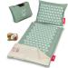 Northwall Akupressurmatte Set Eco Massage mat with pillow cloth and bag help with back pain stress & tension massage matte with pillow & bag acupuncture mat green